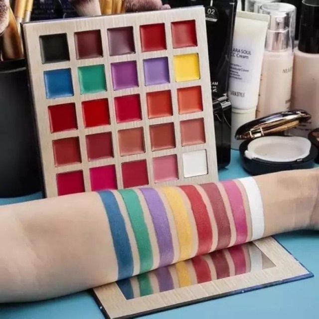 Bảng Son Gương Delanci 25 Ô Cao Cấp Với Chất Son Lì Lên Màu Chuẩn Không Khô Môi | BigBuy360 - bigbuy360.vn