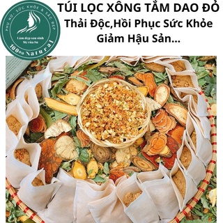 Lá xông sau sinh, Lá tắm người dao đỏ sau sinh, Lá tắm sau sinh, Lá tắm dao đỏ, Túi lọc xông tắm dao đỏ