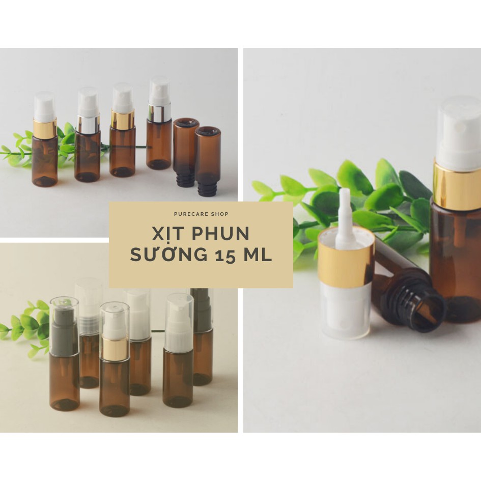 Chai Nhựa Vòi xịt phun sương 10ml 15ml 30ml 50ml chiết nước hoa tinh dầu dung dịch, mẫu thử du lịch