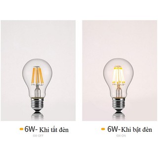 Bộ 10 bóng đèn Led Edison A60 6W đui E27 HL Studio