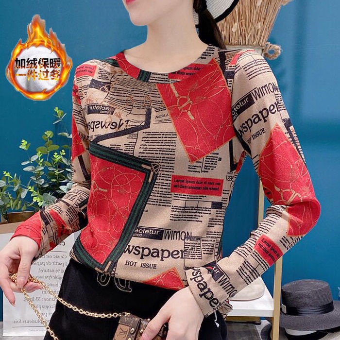 Áo Thun Nữ Dài Tay Cổ Tròn Thời Trang Hàn