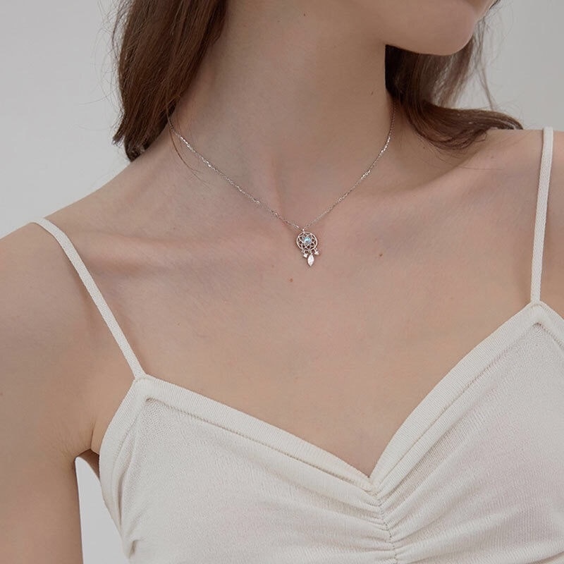 Vòng cổ Mặt Đá Mặt Trăng Thời Trang Cho Nữ
