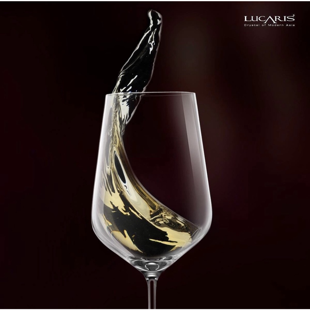 Bộ 6 Ly Uống Rượu Vang Trắng Pha Lê Cao Cấp Lucaris Chardonnay 425ml Nhập Khẩu Chính Hãng Không Chì - Hongkong S04CD15