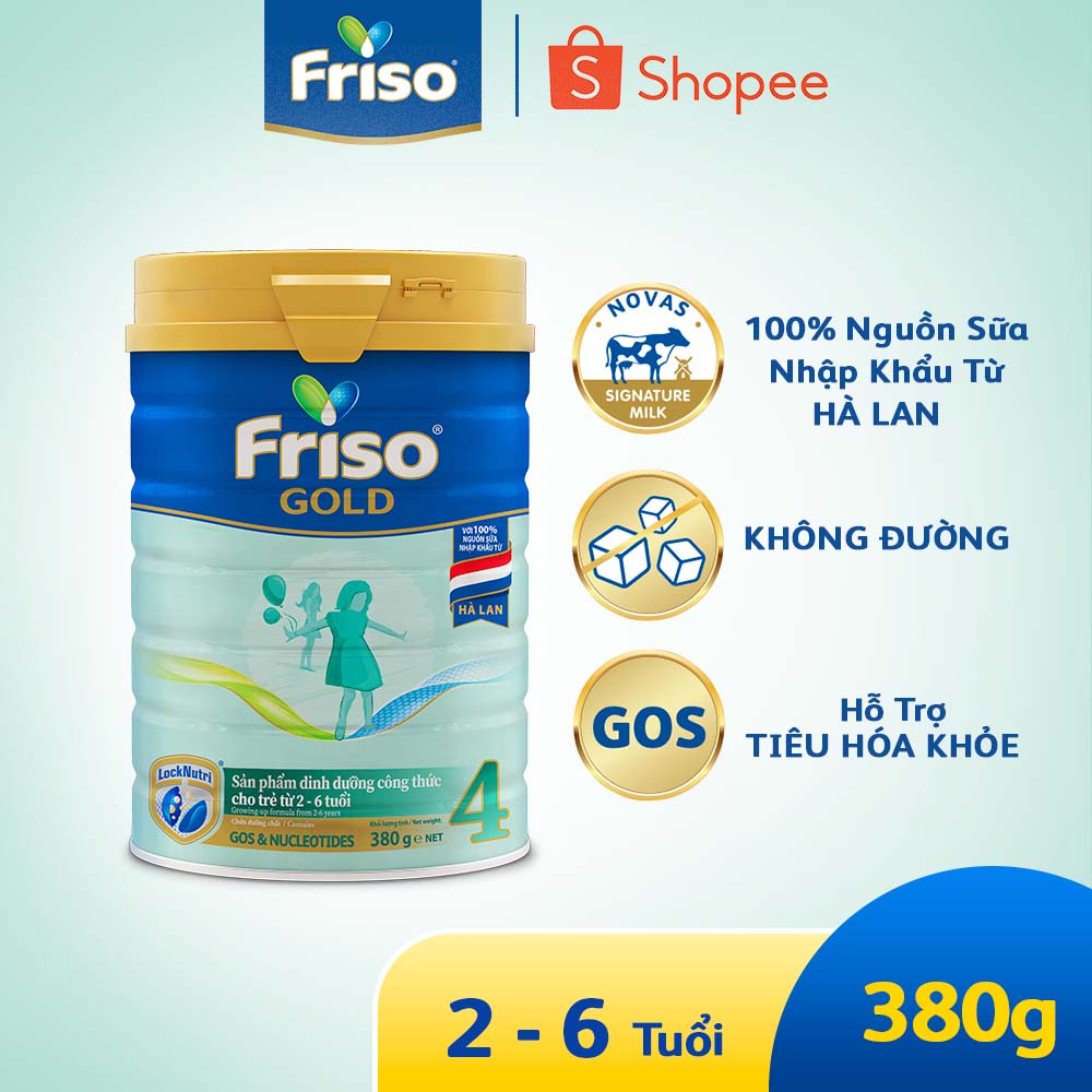 Sữa Bột Friso Gold 4 380g (Dành Cho Trẻ Từ 2 - 6 Tuổi