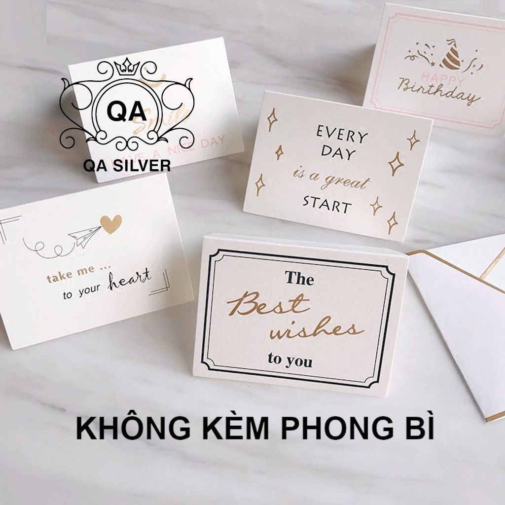 Thiệp in chữ chúc mừng sinh nhật bưu thiếp cảm ơn Greeting Card QACCESSORIES AC211201