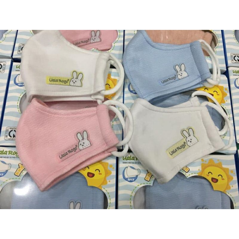 Khẩu trang vải cao cấp cho bé Ualarogo set 2 chiếc/hộp