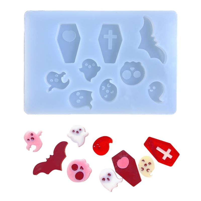 Khuôn Làm Móc Khóa Bằng Silicone Epoxy Hình Halloween