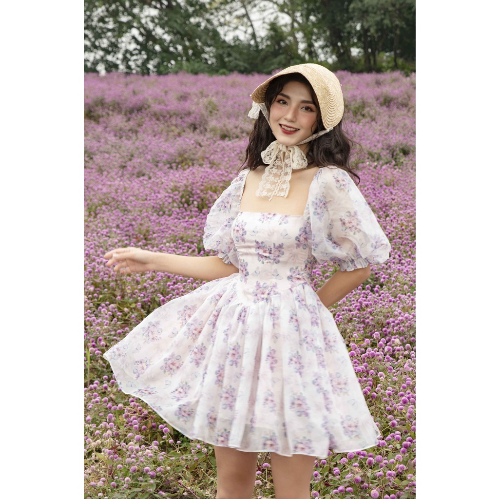 Váy nữ dáng xoè thiết kế tay bồng The Peachy- Aurora Dress
