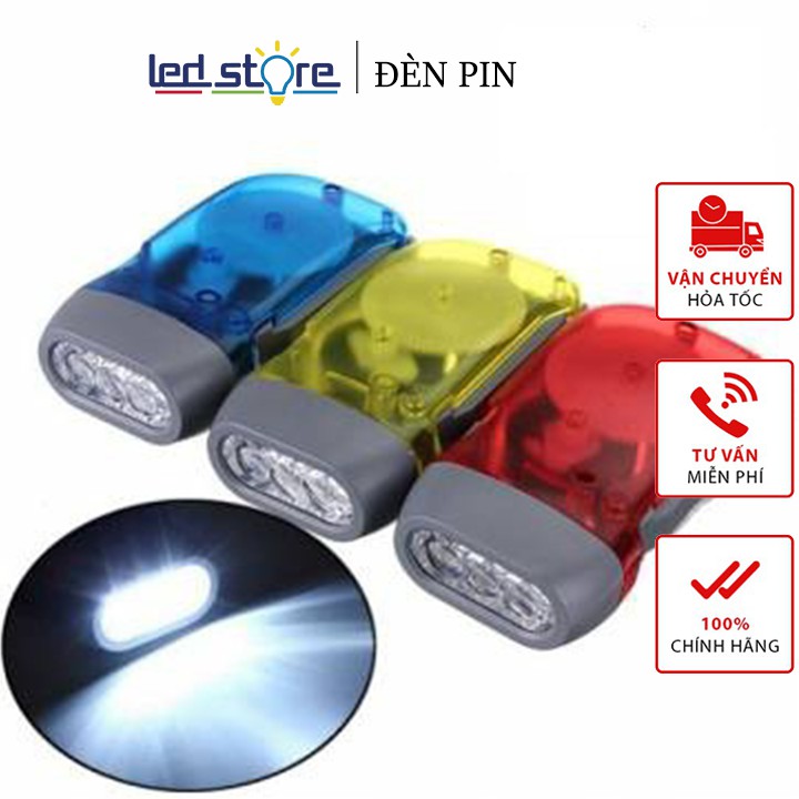 Đèn pin mini sạc cơ tay bóp💗FREESHIP💗Thiết kế nhỏ gọn, tiện lợi