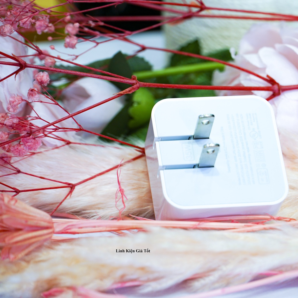 Sạc Nhanh 35W | 2 Cổng Type C | dành cho các dòng 7/8/9/X/11/12/13/14 | Bảo Hành 12 tháng