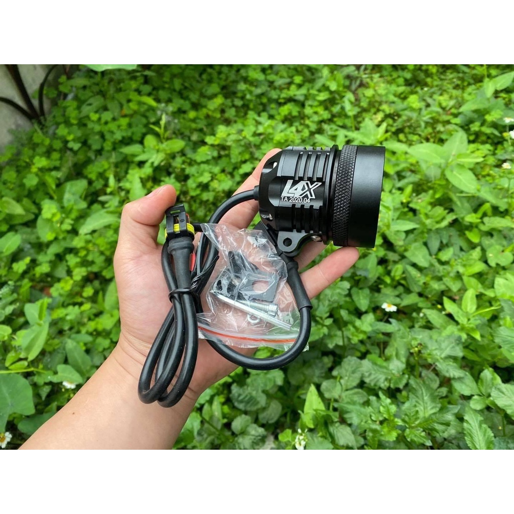 Đèn trợ sáng L4x Loại 1 Đầy đủ phụ kiện. Đèn Led siêu sáng cho xe máy, đèn trợ sáng L4x gắn cho xe m