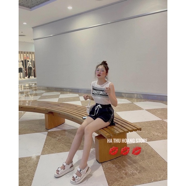 Áo len nữ đì o sát nách, Len Lỗ Mềm Mỏng Siêu Hot