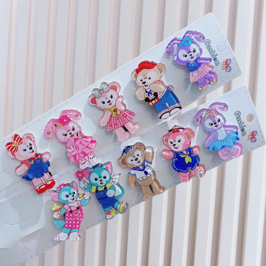 Kẹp Tóc Hình Gấu / Ngôi Sao Duffy 2022 Bằng Chất Liệu Acrylic Dành Cho Bé