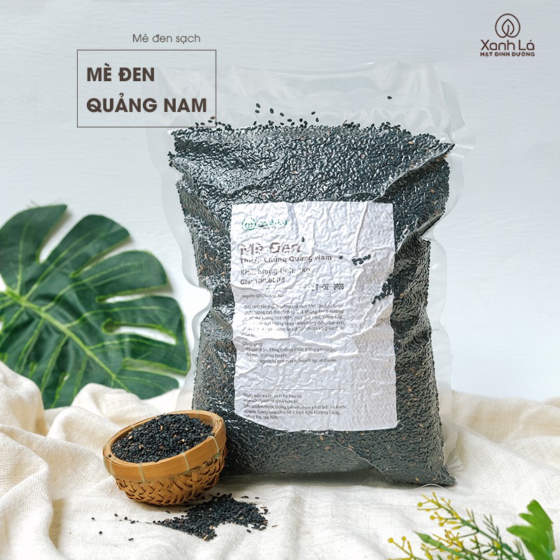 Vừng đen/Mè đen quê sạch, thuần chủng Xanh Lá còn vỏ, hút chân không cẩn thận