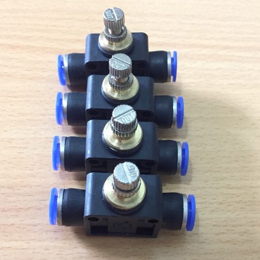 Van tiết lưu chỉnh khí nén ống 6mm, 8mm, 10mm