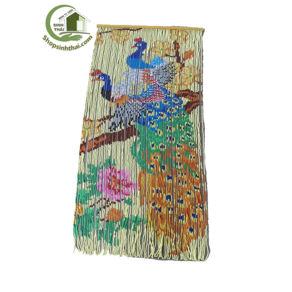 Rèm màn chuỗi hạt nhựa hình chim công nhiều màu 1m x 2m - rèm sanko cao cấp - giao màu ngẫu nhiên