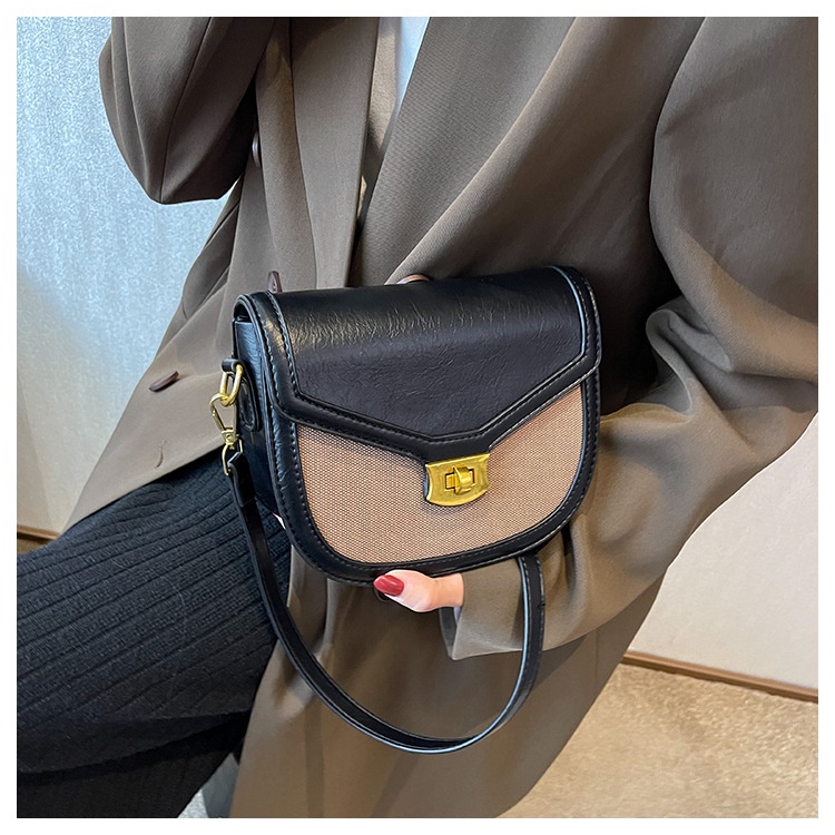 Túi Đeo JASMIN NOIR chéo bằng vải oxford có khóa phong cách cổ điển dành cho nữ