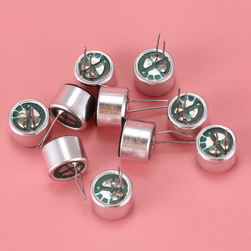 Set 10 Tụ Điện Mic Mini 9.7mm X 7mm 2 Pin