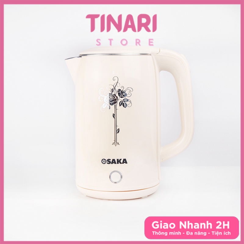 [Đồ Gia Dụng] Ấm Siêu Tốc OSAKA 2,5L, Ấm Đun Nước 2 Lớp Cách Điện Cách Nhiệt An Toàn