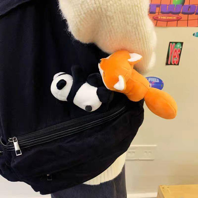 Ghim Cài Áo Hình Cáo/Gấu Trúc Nhỏ Dễ Thương Trang Trí Balo móc khóa