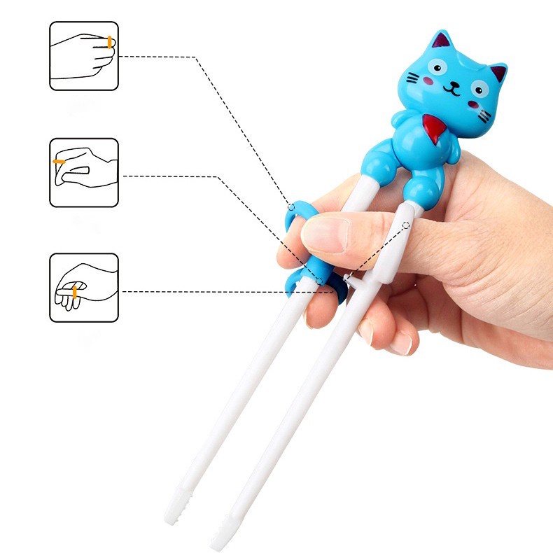 Bộ Muỗng Đũa Tập ăn cao cấp Họa Tiết Hoạt Hình Dễ Thương Cho Bé - KhoaiBaby