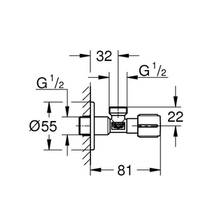 Van Khóa Nước GROHE 1/2″ - 22041000