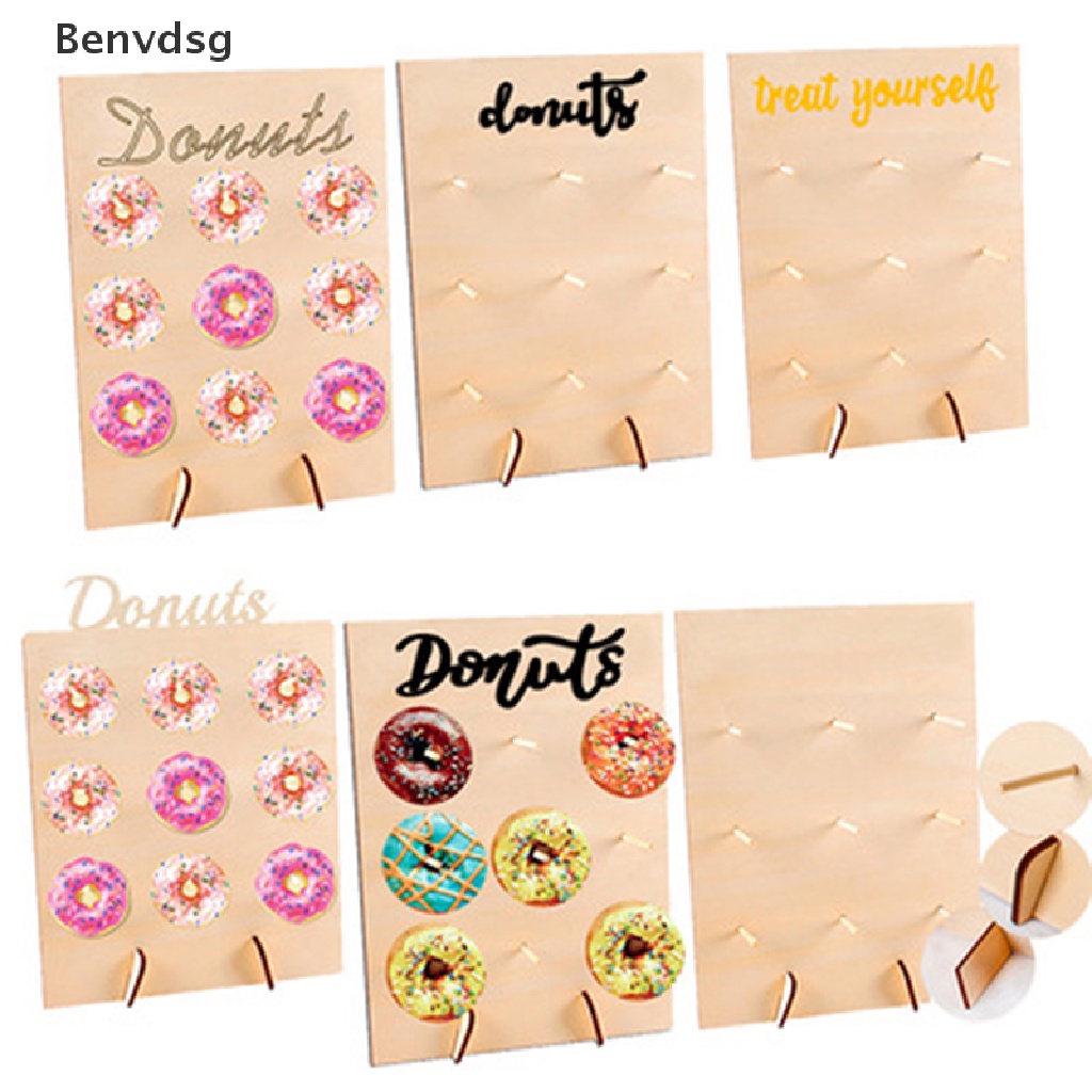 Benvdsg &gt; Giá Đỡ Bảng Treo Tường Bằng Gỗ Hình Bánh Donut Trang Trí Đám Cưới Có Thể Tháo Rời