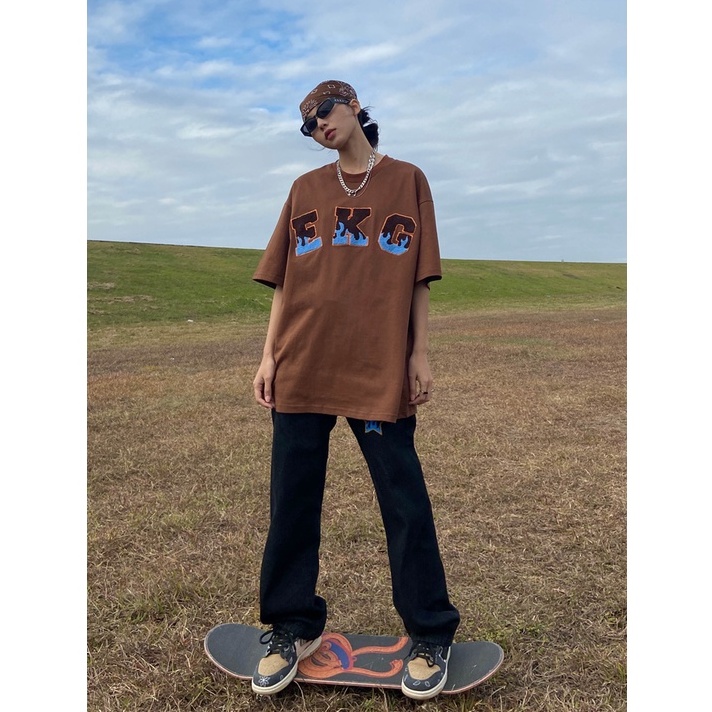 Áo Thun Ngắn Tay Dáng Rộng Phong Cách Đường Phố Mỹ Cá Tính Cho Nữ