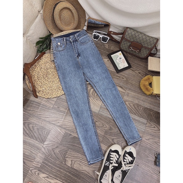 QUẦN JEANS SKINNY LƯNG CAO