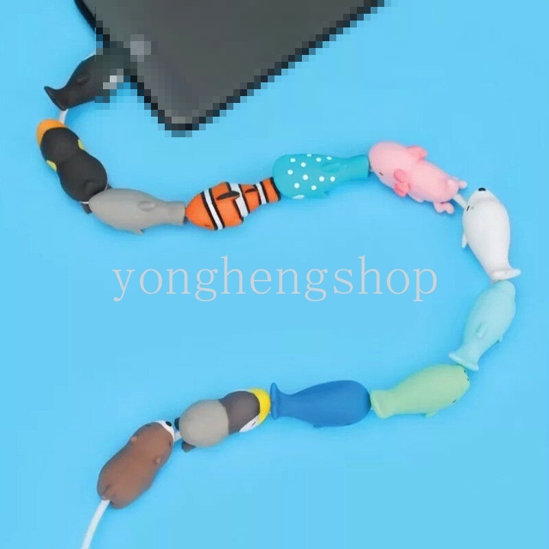 Phụ Kiện Bảo Vệ Dây Cáp Hình Thú Dễ Thương