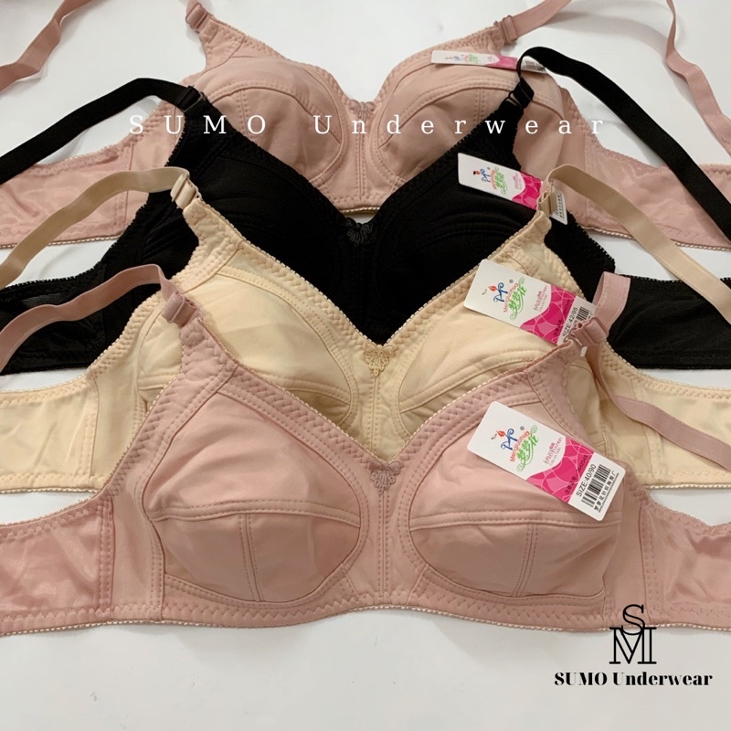 Áo lót cotton mềm, bigsize, mút vải mỏng 0,2cm, phom quả to cúp C, không gọng. SUMO Underwear - áo ngực bigsize
