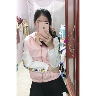 Áo gió 2 lớp-Rót tay icon Smile .