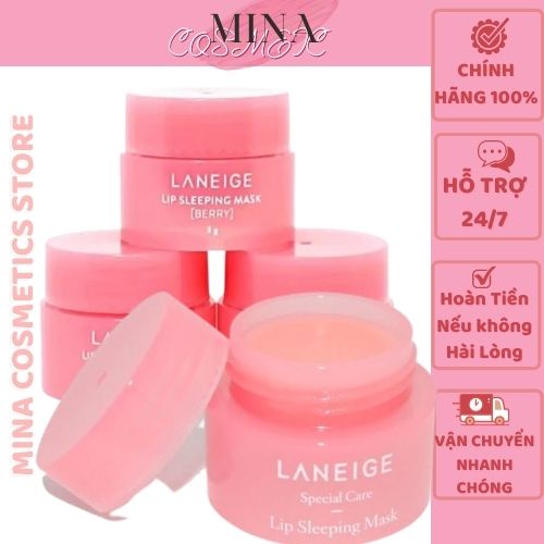 Dưỡng môi [Hồng hào 100%-Hàng Auth] ủ môi lanneige Hàn Quốc size mini 3g