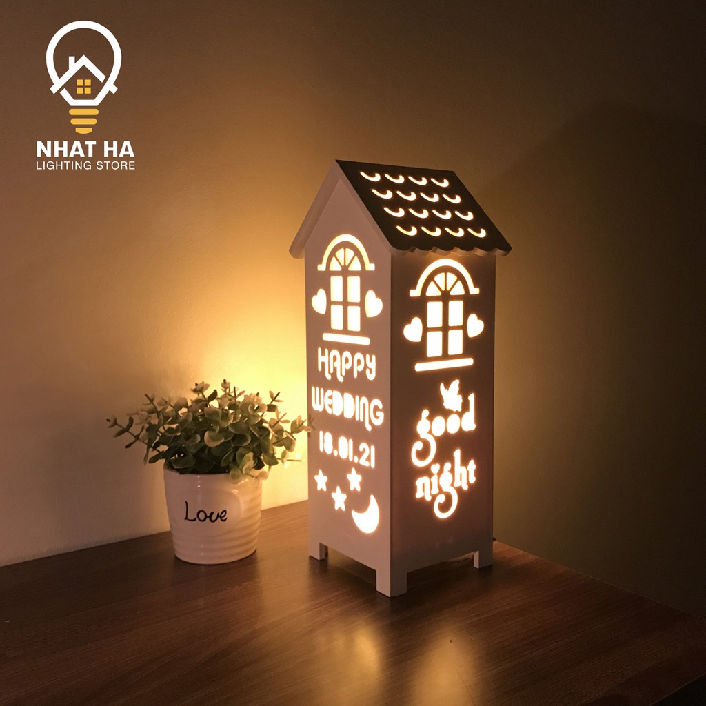 [Handmade] Quà Cưới Tặng Cô Dâu Chú Rể Ý Nghĩa, Đèn Ngủ Để Bàn Trang Trí Phòng Cưới, Phòng Tân Hôn Đẹp