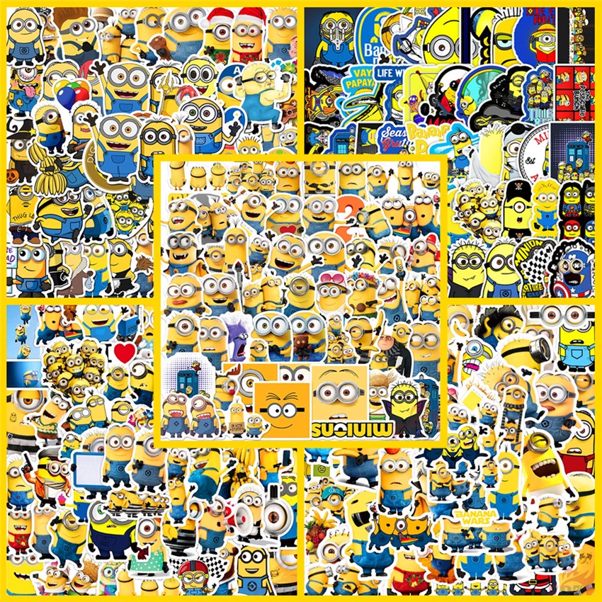 50 Cái / Bộ ❉ Hình Dán Minions ❉ Sticker Dán Tường Chống Thấm Nước Họa Tiết Doodle Hợp Thời Trang