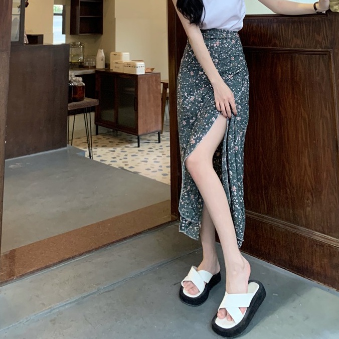 Chân Váy Dài Qua Gối In Họa Tiết Hoa Thời Trang Mùa Hè Quyến Rũ Dành Cho Nữ