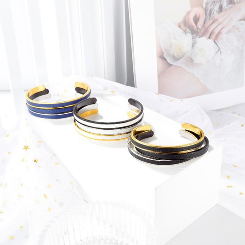 Vòng Tay Nam Kiểu Chữ C Titan Ko Đen TT 3254