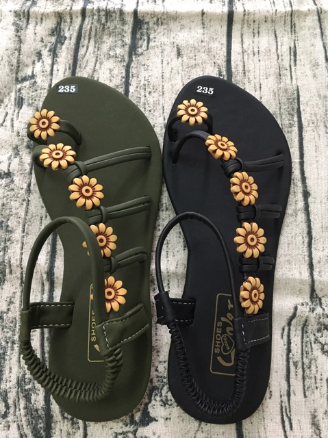 Sandal bông xỏ ngón siêu dễ thương