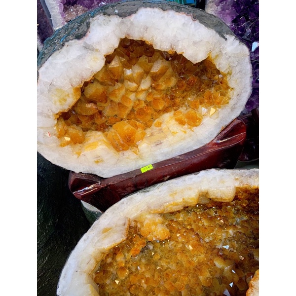 Hốc Đá Tinh Thể Vàng Phong Thuỷ, Bát Tụ Bảo Tinh Thể Vàng Phong Thuỷ