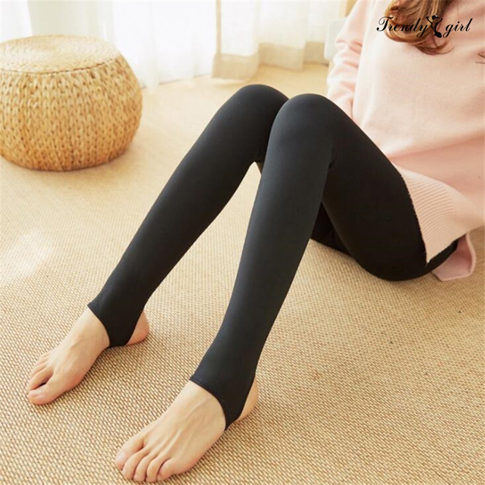 Quần Legging Lửng Màu Trơn Giữ Ấm Cho Nữ | BigBuy360 - bigbuy360.vn