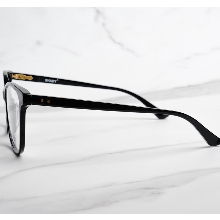 Gọng Kính Cận Nhựa Acetate Shady Unisex G1768 (Đen)