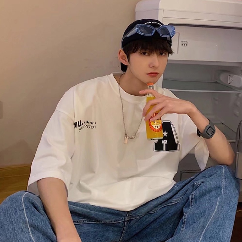 Áo Thun Tay Ngắn Cổ Tròn In Họa Tiết Thương Hiệu Thời Trang Cho Nam size M-5XL