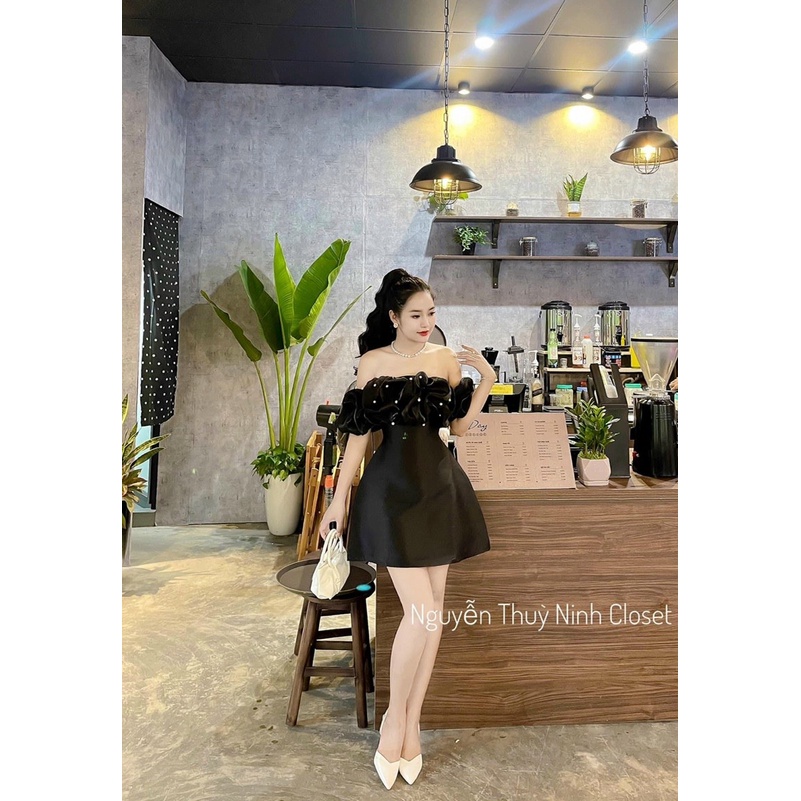 Đầm váy nữ voan tơ đính cườm sang chảnh, xinh xắn dành cho các nàng mang đi dự tiệc