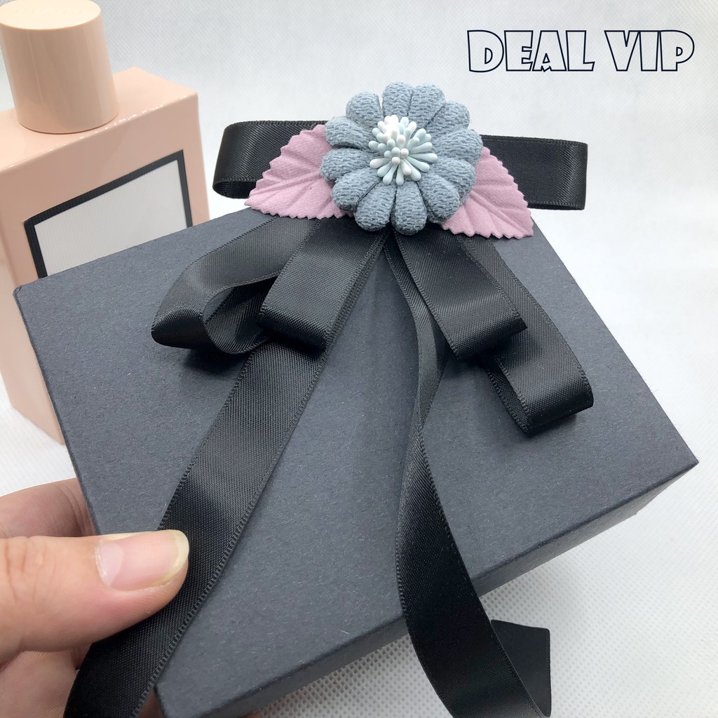 Nơ cài áo handmade - Hoa cài áo nữ - HM46