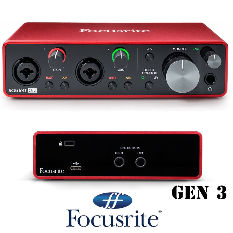 Sound Card  Focusrite Scarlett Solo Gen 3 - Focus USB Audio SoundCard (3rd - Gen3) . Bảo Hành 12 Tháng