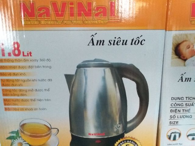 ẤM SIÊU TỐC 1L8  NAVINAL GIẢM 25K