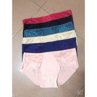 Quần lót su trơn phối ren 5512