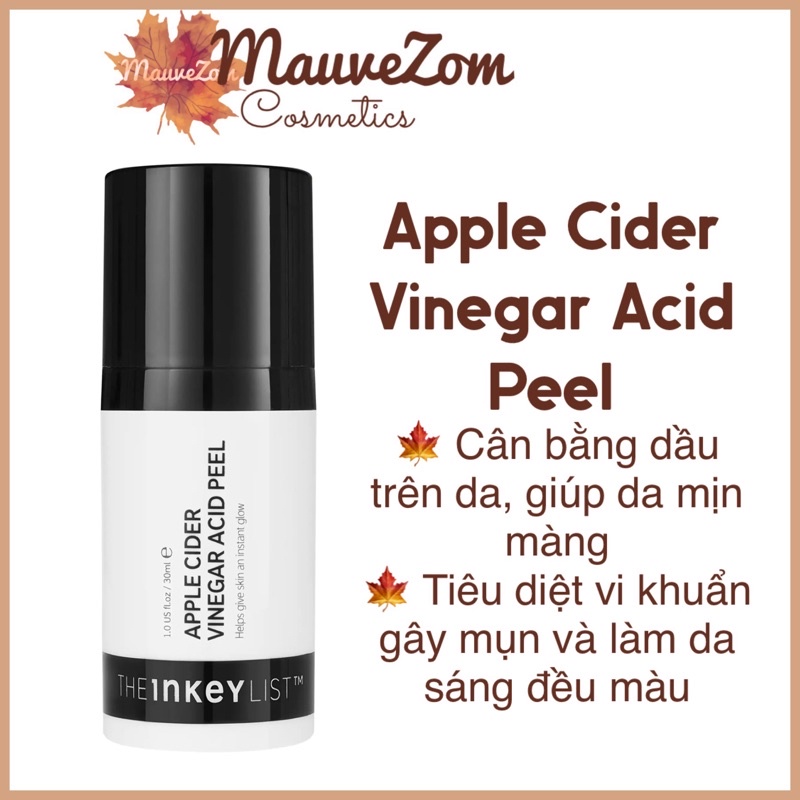 Tẩy da chết hóa học Peel da Dấm táo Apple Cider Vinegar Acid Peel - THE INKEY LIST 30m