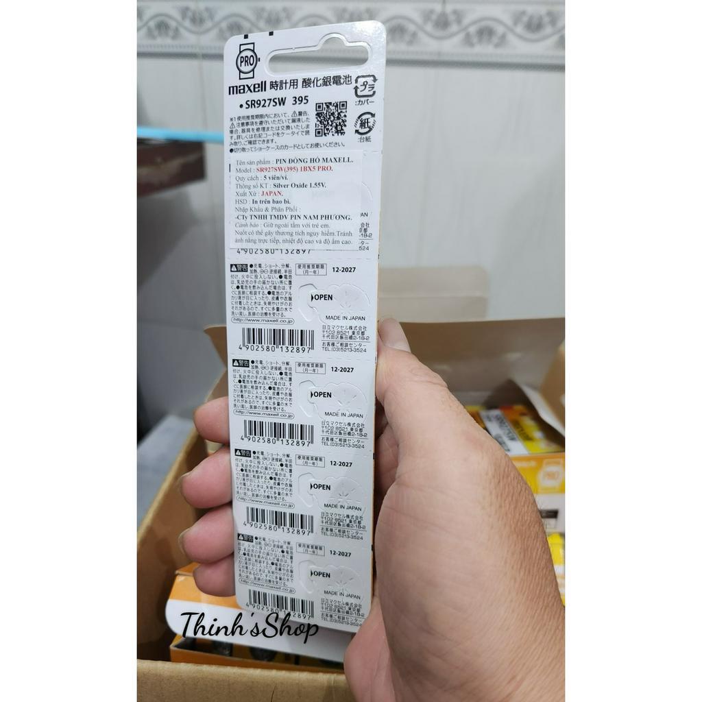 Pin đồng hồ Maxell PRO SR927SW SR927 / 395 Hàng chính hãng Made in Japan