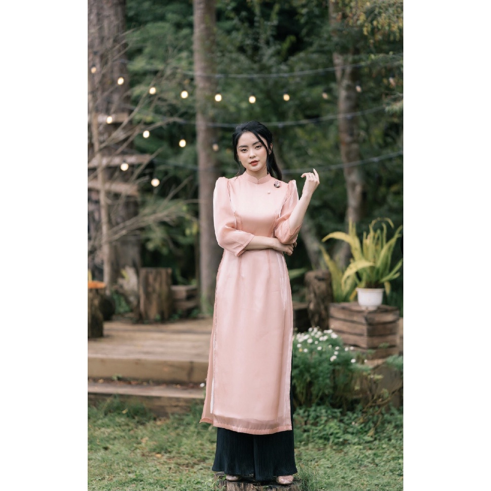 MINX - Áo Dài Organza Cát Tường